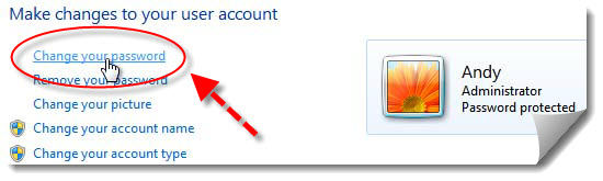 change your windows 7 password