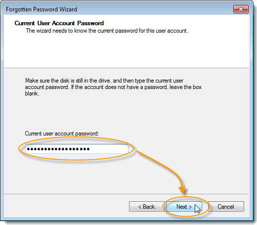 Current User Account Password Current User Account Password