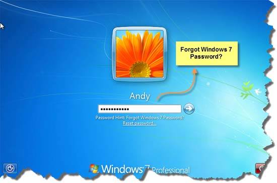 بازیابی رمز عبور در ویندوز 7
