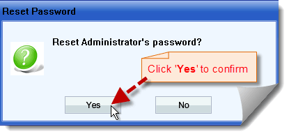 confirm reset xp administrator password