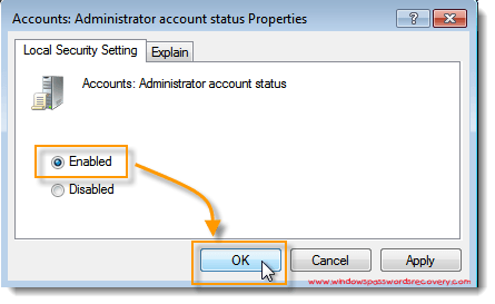 create hidden admin account windows 7