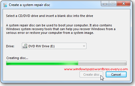 Create Windows Restore Disc Vista