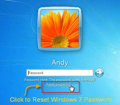 reset windows 7 password