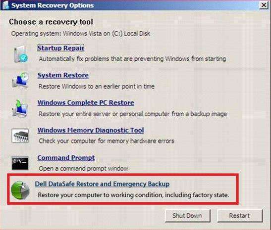 Restore To Factory Settings Without Cd Vista