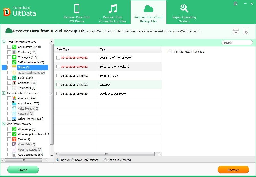 recover lost notes from iphone 5 after jailbreak