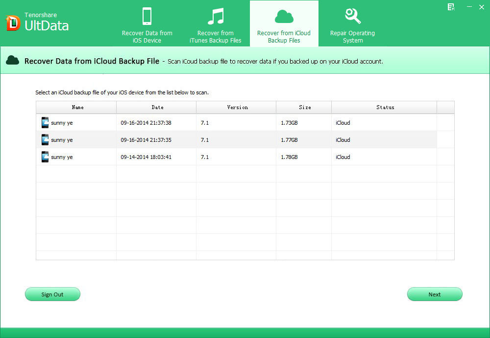 view icloud backup files