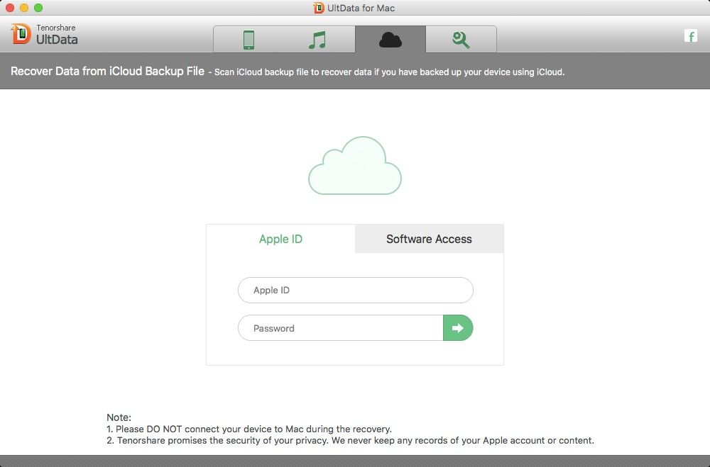 log in icloud account