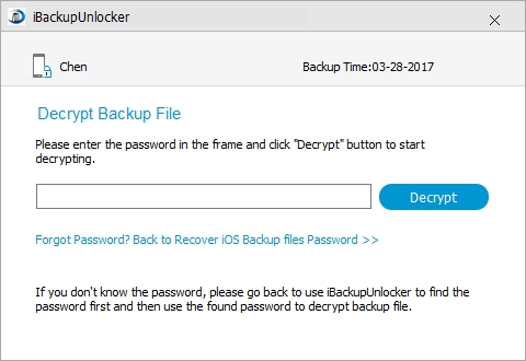 decrypt iphone backup password