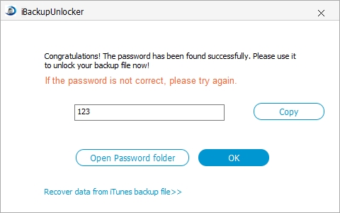 how to restore iphone backup password