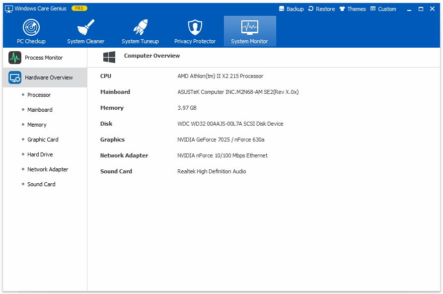 windows 10 system monitor on desktop