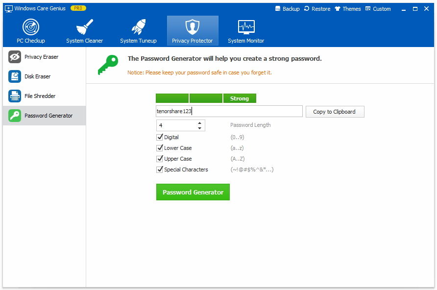 create a safe password