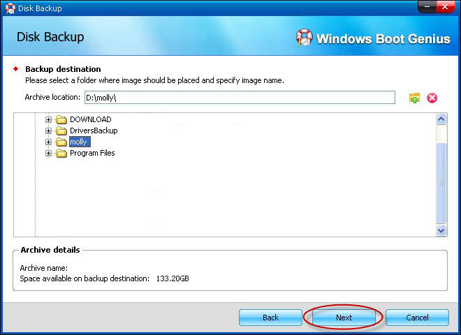 Backup windows 7