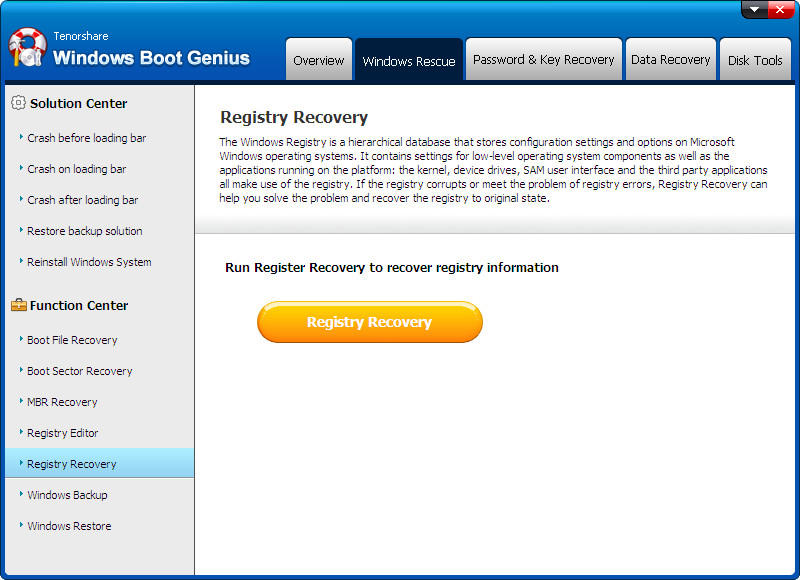 registry recovery