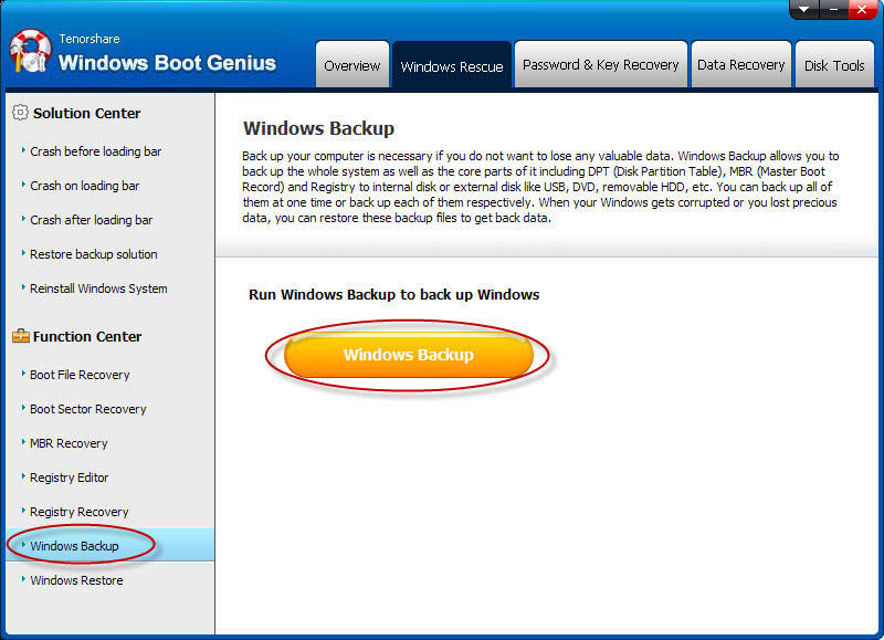backup before fix xp black screen