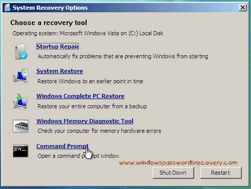 system recovery options system recovery options
