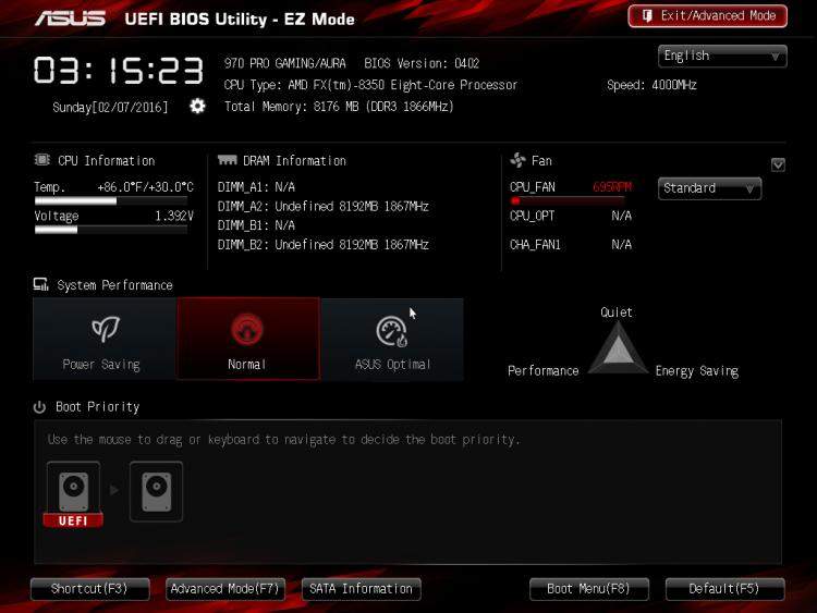 enter asus bios utility advance mode