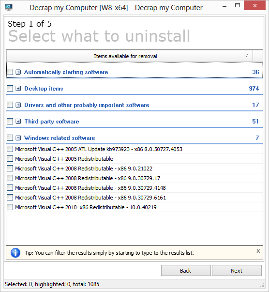 uninstall