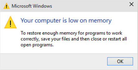 computer low memory issue