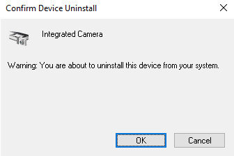 confirm device uninstall