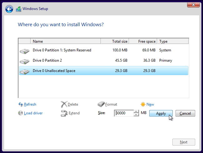 create a new partition for dual boot