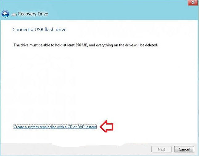create a system repair disc in windows 8