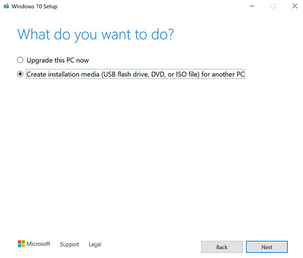 create installation media