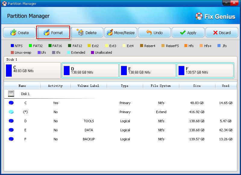 format partition