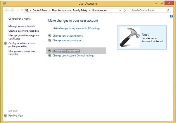 manage another account