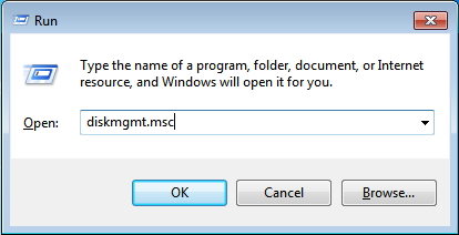 open disk management utility