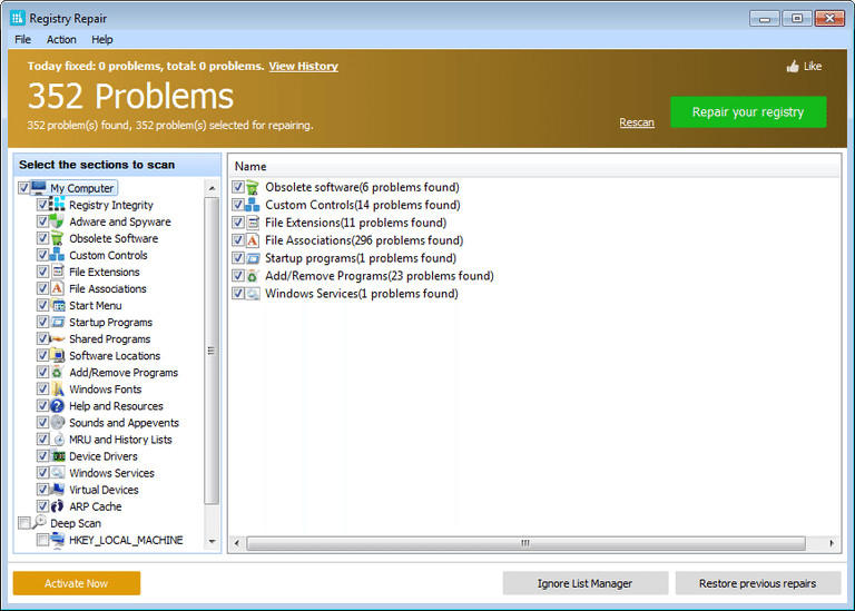 registry repair