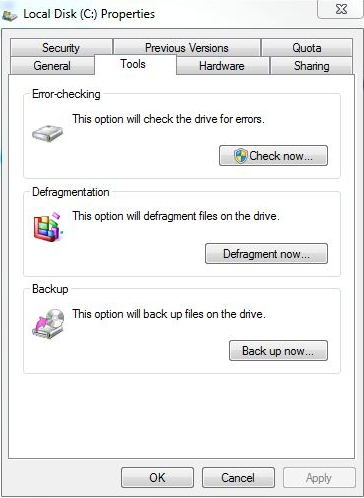 run the chsdsk in windows by manaul
