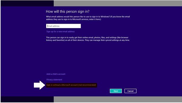 sign in without account