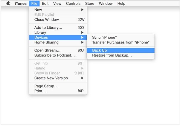 how to back up iphone with itunes