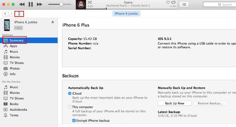 start to uncheck backup encryption option