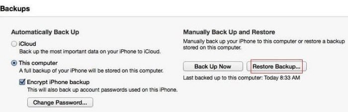 remove iphone 5s backup password