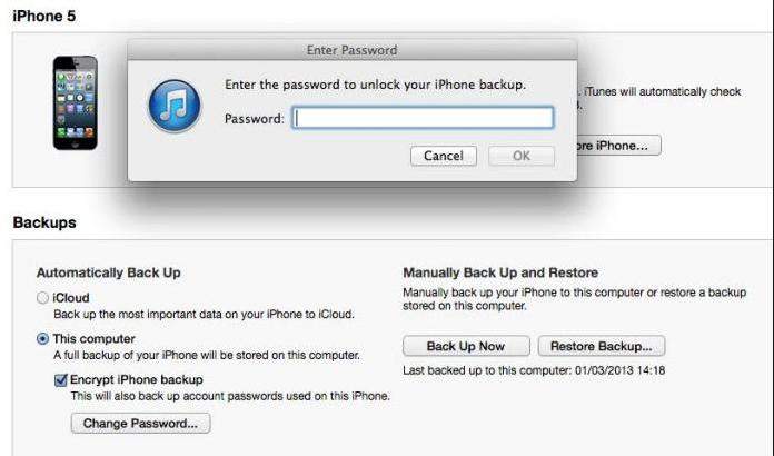 reset iphone backup password itunes reset iphone backup password itunes