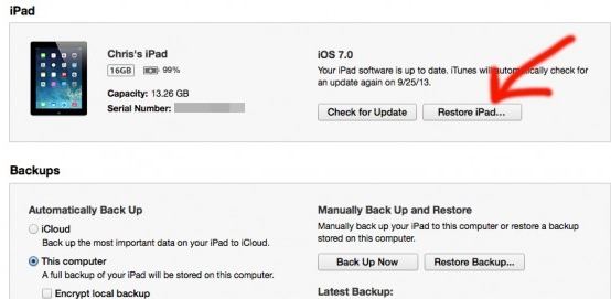 ipad backup password is incorrect