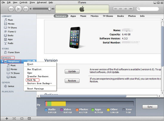 backup iphone photos
