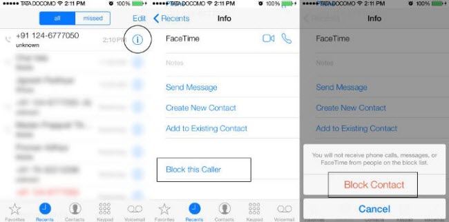 block iphone calls messages ios running down
