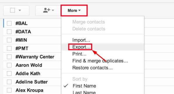 contacts android to iphone
