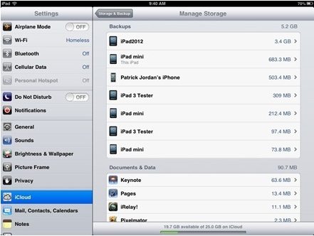 manage icloud backup storage
