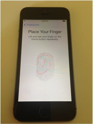 set up touch id on iphone 5s