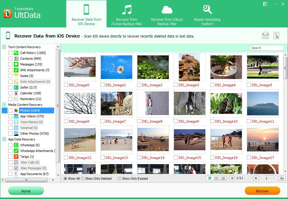recover photos in iphone