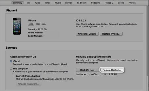recover bookmarks from iphone 5