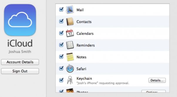 set up icloud keychain on os x mavericks