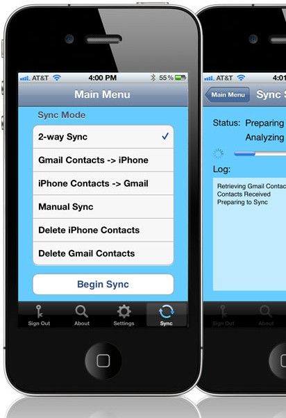 sync gmail contacts with iphone contacts