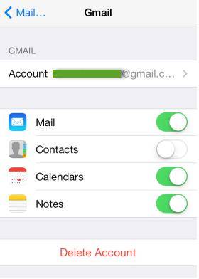 backup iPhone 5 notes to gmail