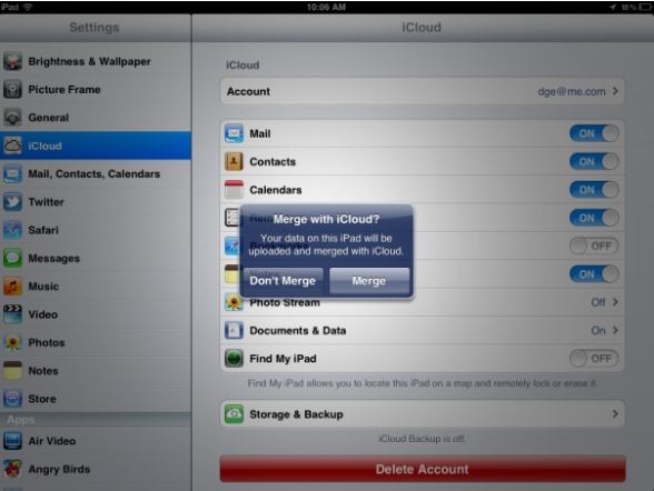 set icloud