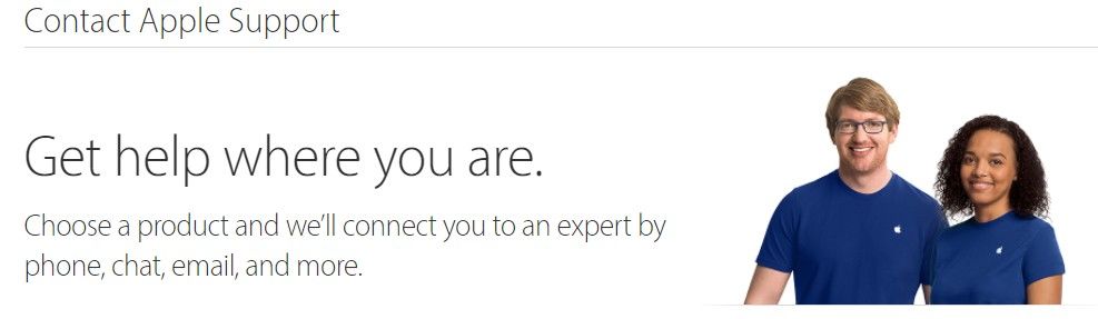 contact Apple Support