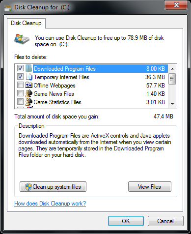 disk cleanup in windows